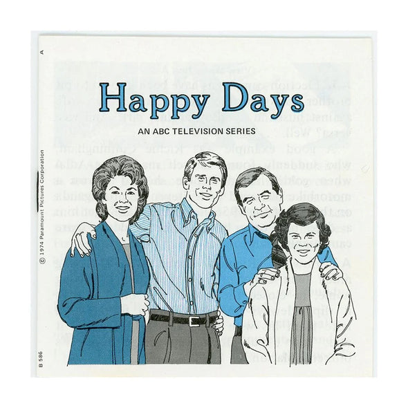 Happy Days - View-Master 3 Reel Packet - 1970s - Vintage - (ECO-B586-G5A) Packet 3Dstereo 