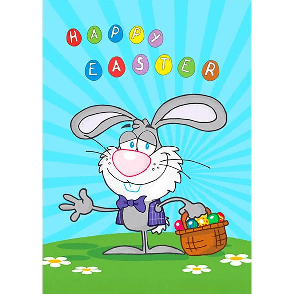 Happy Easter - Professor Bunny Rabbit With a Wave - 3D Action Lenticular Postcard Greeting Card - NEW Postcard 3dstereo 