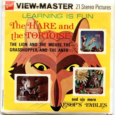 Hare and the Tortoise - View-Master- Vintage - 3 Reel Packet - 1970s views ( ECO- B309-G3B ) Packet 3dstereo 