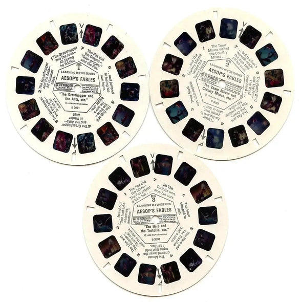 Hare and the Tortoise - View-Master- Vintage - 3 Reel Packet - 1970s views ( PKT- B309-G3B ) Packet 3dstereo 