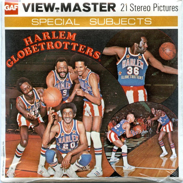 Harlem Globetrotters - View-Master 3 Reel Packet - 1970s - Vintage - (PKT-H69-G5mint) Packet 3dstereo 