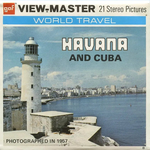 Havana and Cuba - View-Master 3 Reel Packet - vintage - (B034-G3B) Packet 3dstereo 