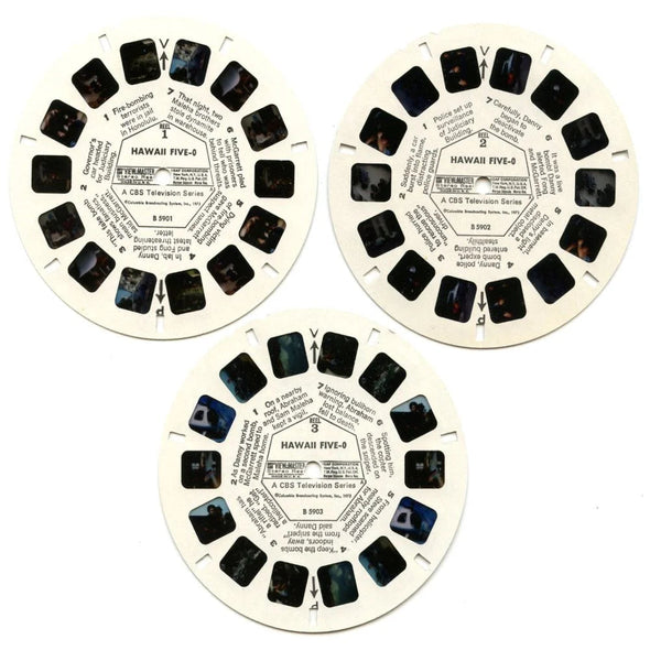 Hawaii Five-O - View-Master 3 Reel Packet - 1970s - Vintage - (ECO-B590-G3A) Packet 3Dstereo 