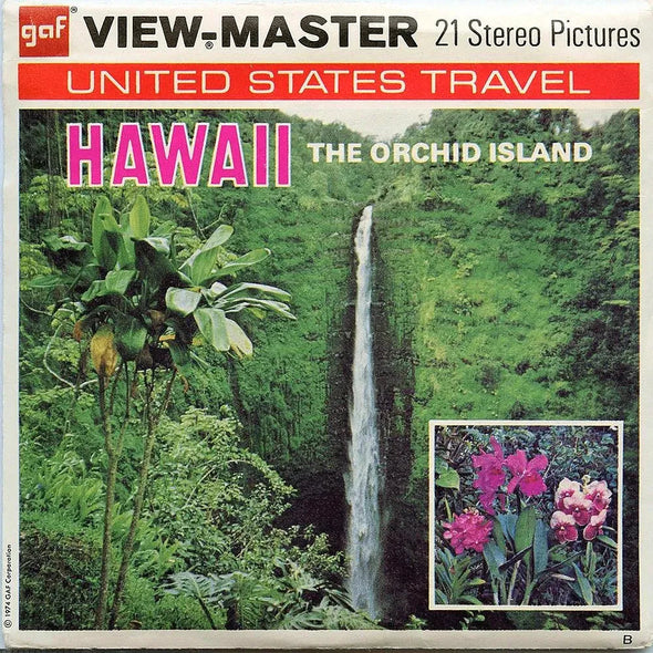 Hawaii - The Orchid Island - View-Master 3 Reel Packet - 1970s views - vintage - (PKT-A127-G3B) Packet 3dstereo 