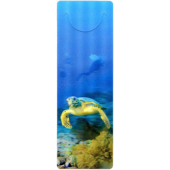 HAWKSBILL TURTLE - 3D Clip-On Lenticular Bookmark - NEW Bookmarks 3Dstereo 