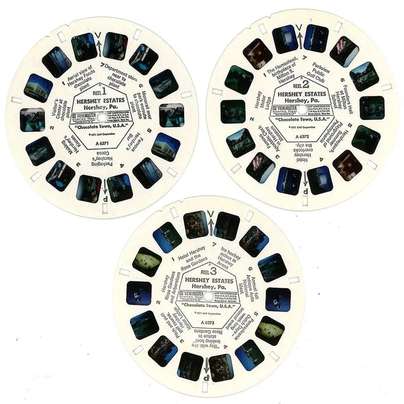 Hershey Estates - View-Master 3 Reel Packet - 1970s Views - Vintage - (ECO-A637-G3A) Packet 3Dstereo 