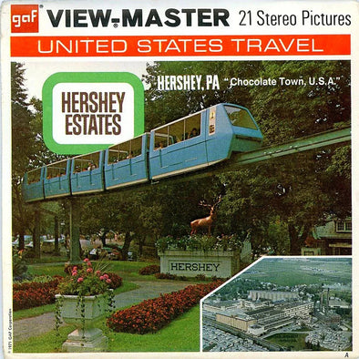 Hershey Estates - View-Master 3 Reel Packet - 1970s Views - Vintage - (ECO-A637-G3A) Packet 3Dstereo 