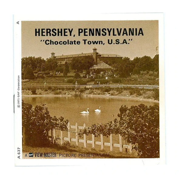 Hershey Estates - View-Master 3 Reel Packet - 1970s Views - Vintage - (ECO-A637-G3A) Packet 3Dstereo 