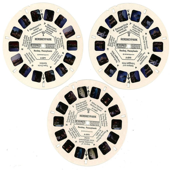 HersheyPark - View-Master 3 Reel Packet - 1970s Views - Vintage - (ECO-A637-G3B) Packet 3dstereo 