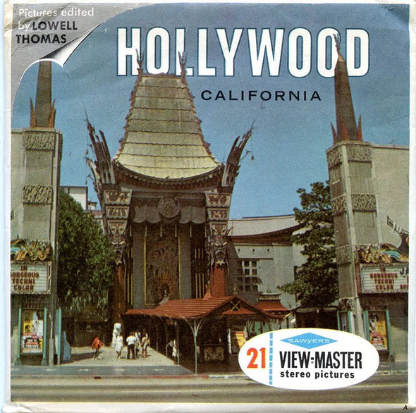Hollywood, California - View Master 3 Reel Packet - 1960s views - vintage (A194-S6A) Packet 3dstereo 