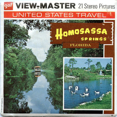 Homosassa Springs - View-Master 3 Reel Packet - 1970s Views - Vintage - (A973-G3B) Packet 3dstereo 