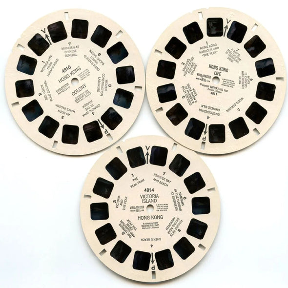 Hong Kong - View-Master -Vintage - 3 Reel Packet - 1950s views (ECO-B251-S4) Packet 3dstereo 