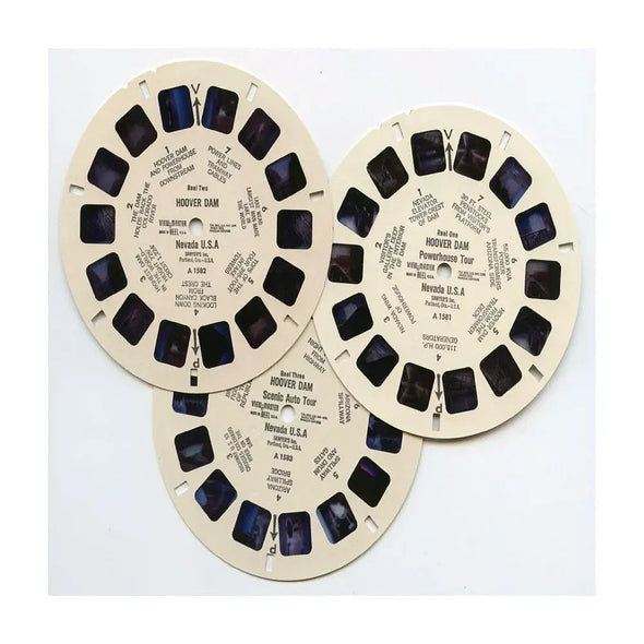 Hoover Dam - View-Master 3 Reel Packet - 1960s views - vintage- (PKT-A158-S5) Packet 3dstereo 