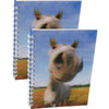 HORSE NOSE - Two (2) Notebooks with 3D Lenticular Covers - Graph Lined Pages - NEW Notebook 3Dstereo.com 