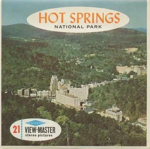 Hot Spring National Park - View-Master 3 Reel Packet - 1957 - vintage - (A441-S6) Packet 3dstereo 