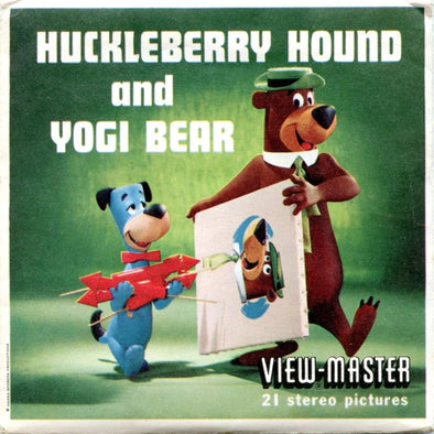 Huckleberry Hound & Yogi Bear - View-Master 3 Reel Packet - 1960s - Vintage - (ECO-B512-S5-b) Packet 3Dstereo 