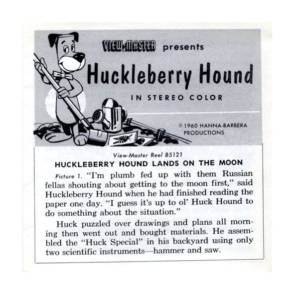 Huckleberry Hound & Yogi Bear - View-Master 3 Reel Packet - 1960s - Vintage - (ECO-B512-S5-b) Packet 3Dstereo 