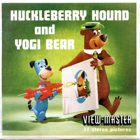 Huckleberry Hound & Yogi Bear - View-Master 3 Reel Packet - 1960s - Vintage - (ECO-B512-S5-a)