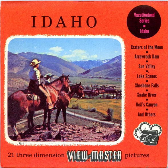 Idaho - State - View-Master 3 Reel Packet - 1950s views - vintage - (PKT-ID-S3) Packet 3dstereo 