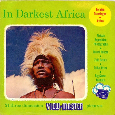 In Darkest Africa- View-Master 3 Reel Packet - 1960s Views - Vintage - (PKT-INDAR-S3) Packet 3dstereo 