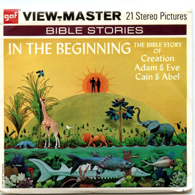 In the Beginning - View-Master- Vintage - 3 Reel Packet - 1970s views ( PKT- B855-G3A ) Packet 3dstereo 