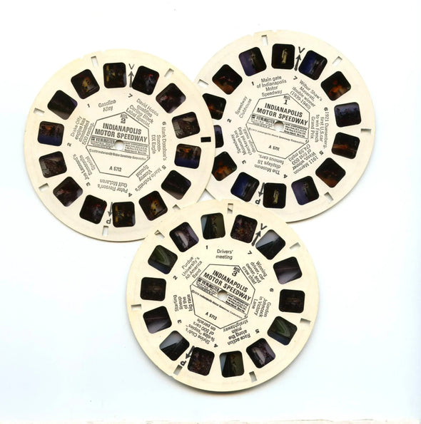 Indianapolis Motor Speedway - View-Master- Vintage - 3 Reel Packet - 1970s views (ECO-A571-G3B) Packet 3dstereo 