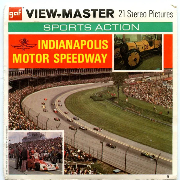Indianapolis Motor Speedway - View-Master- Vintage - 3 Reel Packet - 1970s views (ECO-A571-G3B) Packet 3dstereo 