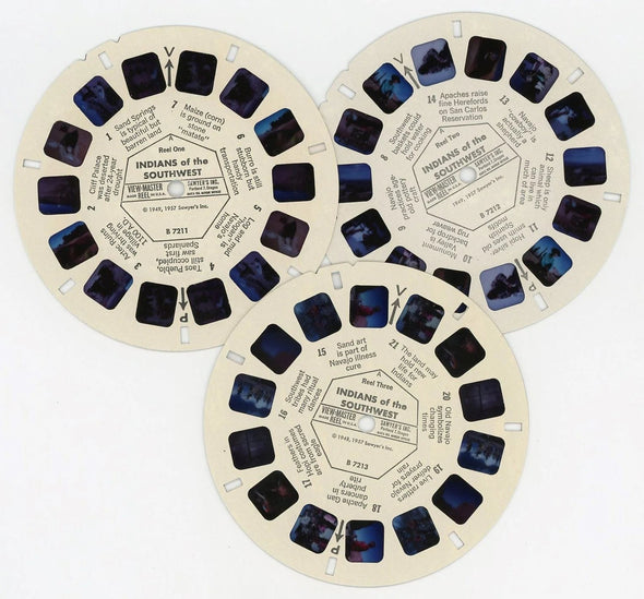 Indians of the South West - View-Master 3 Reel Packet - 1960s - vintage ( PKT-B721-S6Ay) Packet 3dstereo 