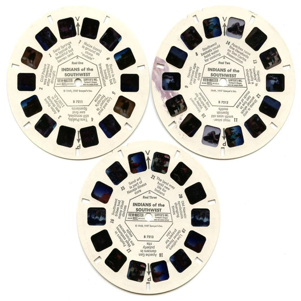 Indians of the Southwest - View-Master 3 Reel Packet - 1960s views - vintage - (BARG-B721-S6A) Packet 3dstereo 