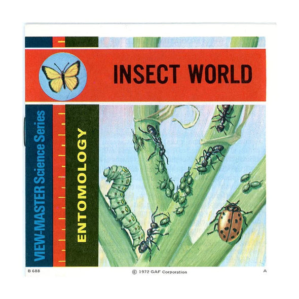 Insect World Entomology - View-Master 3 Reel Packet - 1970s - Vintage - (ECO-B688-G3A-b) Packet 3dstereo 