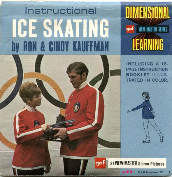Instructional - Ice Skating - View-Master 3 Reel Packet - 1970s - vintage - (ECO-B950-G1A)