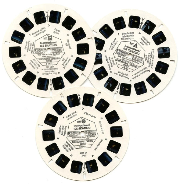 Instructional - Ice Skating - View-Master 3 Reel Packet - 1970s - vintage - (ECO-B950-G1A) Packet 3Dstereo.com 