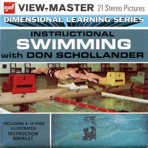 Instructional Swimming - View-Master 3 Reel Packet - 1970s - Vintage - (zur Kleinsmiede) - (B956-G3A) Packet 3dstereo 