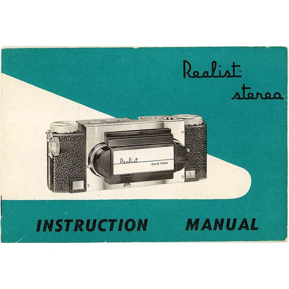 Instructions - Manual Realist Custom (model 1050)- Original Cameras & Optics 3dstereo 