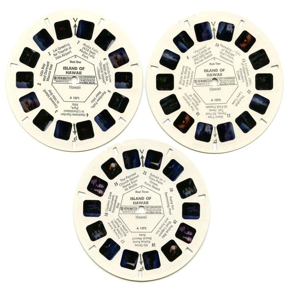 Island Of Hawaii - View-Master 3 Reel Packet - 1960s Views - Vintage - (PKT-A127-G1A) Packet 3dstereo 