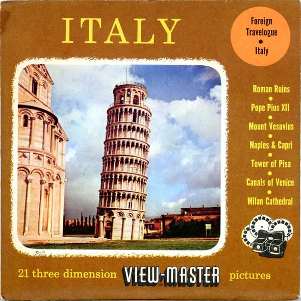 Italy - Europe - Vintage Classic View-Master(R) 3 Reel Packet - 1950s views Packet 3dstereo 