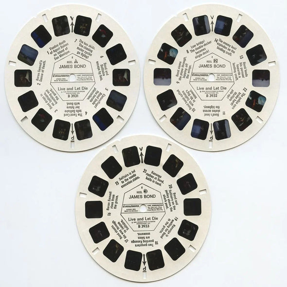 James Bond - View-Master 3 Reel Packet - 1970s - vintage - (B393-BG1) Packet 3Dstereo 