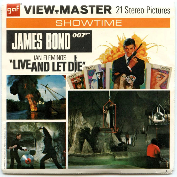 James Bond - View-Master - Vintage 3 Reel Packet - 1970s views ( PKT- B393-G3A ) Packet 3dstereo 