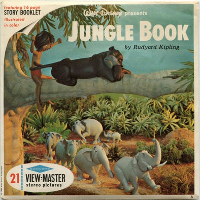 Jungle Book - Disney - View-Master - Vintage - 3 Reel Packet - 1960s views - (PKT-B363-S6A) Packet 3Dstereo 