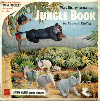 Jungle Book - View-Master 3 Reel Packet - 1960s - Vintage - (ECO-B363-G1A) Packet 3Dstereo 