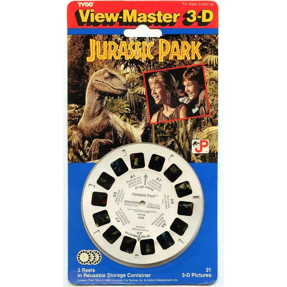 Jurassic Park - View-Master 3 Reel Set on Card - NEW - (VBP-4150)