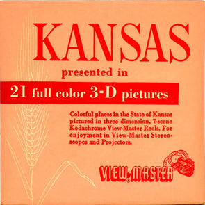 Kansas - 1st series - View-Master 3 Reel Packet - 1950s views - vintage - (PKT-KN-S1) Packet 3dstereo 