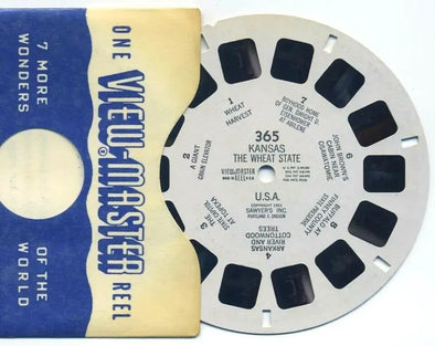 Kansas the Wheat State U.S.A. - View-Master Printed Reel - vintage - (REL-365) 3dstereo 