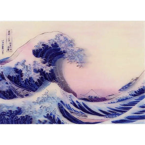 Katsushika Hokusai - Great Wave off Kanagawa - 3D Lenticular Postcard Greeting Card 3dstereo 
