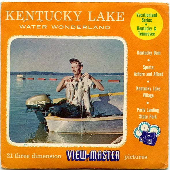 Kentucky Lake Water Wonderland - View-Master 3 Reel Packet - 1950s views - vintage - (PKT-KEN-LAKE-S3) Packet 3dstereo 
