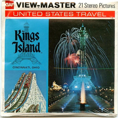 Kings Island - Cincinnati Ohio -View-Master - Vintage - 3 Reel Packet -1970s views - vintage -(PKT-H15-G5mint) Packet 3dstereo 