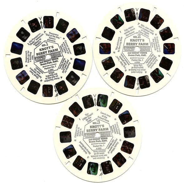 Knott's Berry Farm and Ghost Town #1 - View-Master 3 Reel Packet - 1970s views - vintage - (ECO-A235-G3C) Packet 3dstereo 