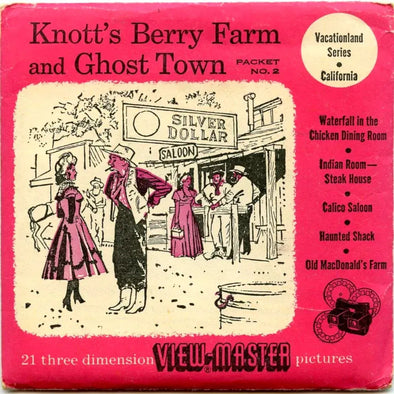 Knott's Berry Farm and Ghost Town No.2 - View-Master 3 Reel Packet - 1950s views - vintage - (ECO-KNOTT-S3)