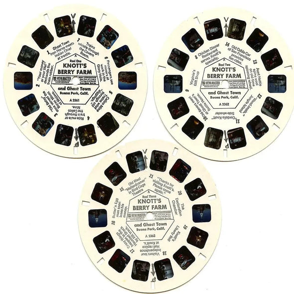 Knott's Berry Farm and Ghost Town No.2 - View-Master 3 Reel Packet - 1960s views - vintage - (PKT-A236-S6A) Packet 3dstereo 