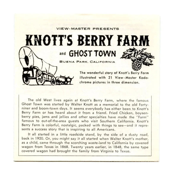 Knotts Berry Farm and Ghost Town - View-Master  - 3 Reel Packet 1970s views - (PKT-A235-S6)